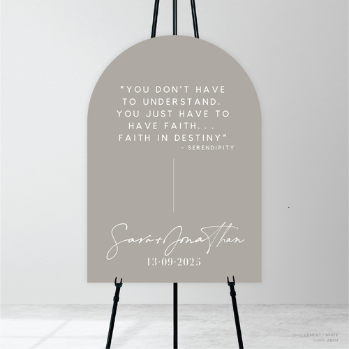 Serendipity: Wedding Welcome Sign