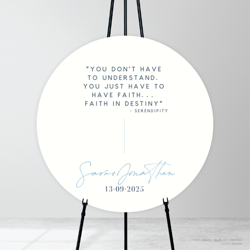 Serendipity: Wedding Welcome Sign