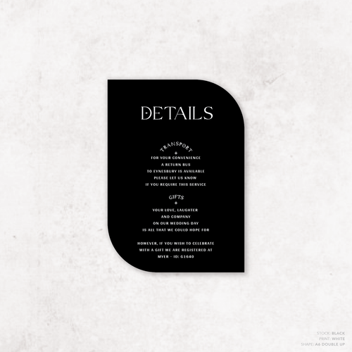 Starry: Wedding Info Card