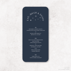 Starry: Wedding Menu