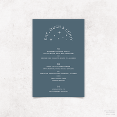 Starry: Wedding Menu