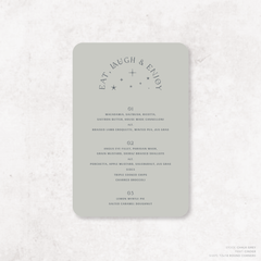 Starry: Wedding Menu