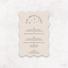 Starry: Wedding Menu