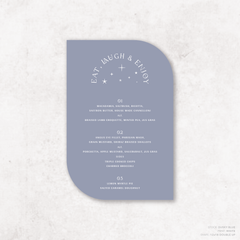 Starry: Wedding Menu