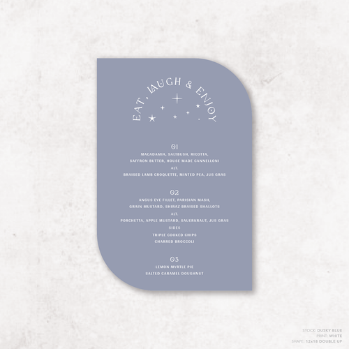 Starry: Wedding Menu