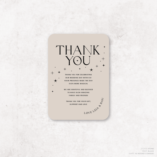 Starry: Wedding Thank You Card
