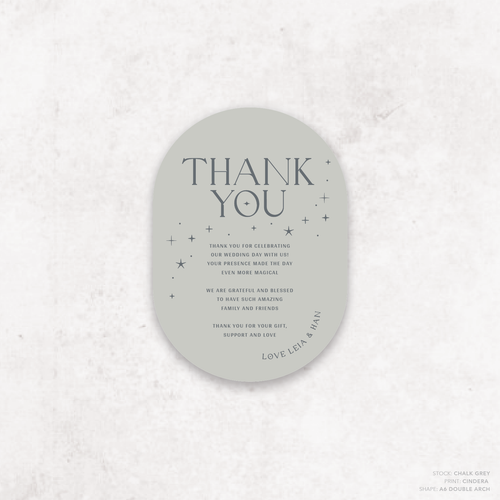 Starry: Wedding Thank You Card