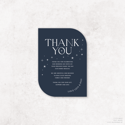 Starry: Wedding Thank You Card