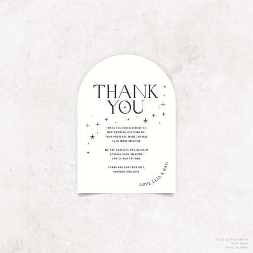 Starry: Wedding Thank You Card