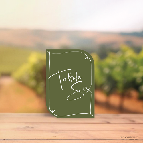 Vino: Wedding Table Number