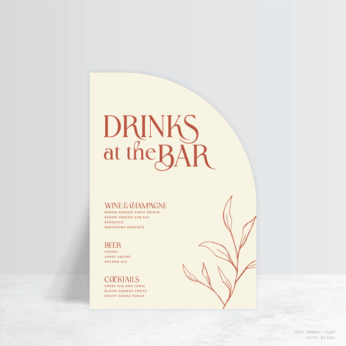 Wolfsbane: Wedding Bar Sign
