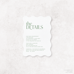 Wolfsbane: Wedding Details Card