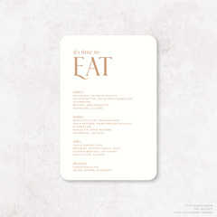 Wolfsbane: Wedding Menu