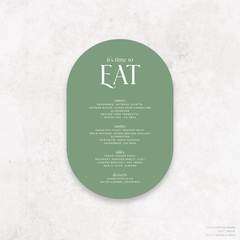 Wolfsbane: Wedding Menu