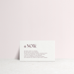 Wolfsbane: Wedding Note Card