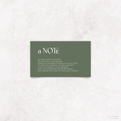 Wolfsbane: Wedding Note Card