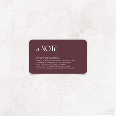 Wolfsbane: Wedding Note Card