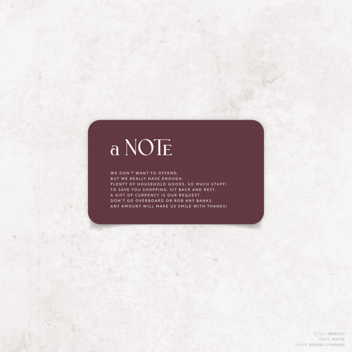 Wolfsbane: Wedding Note Card