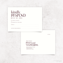 Wolfsbane: Wedding RSVP Card