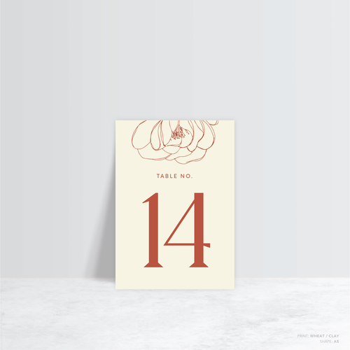 Wolfsbane: Wedding Table Number