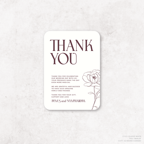 Wolfsbane: Wedding Thank You Card