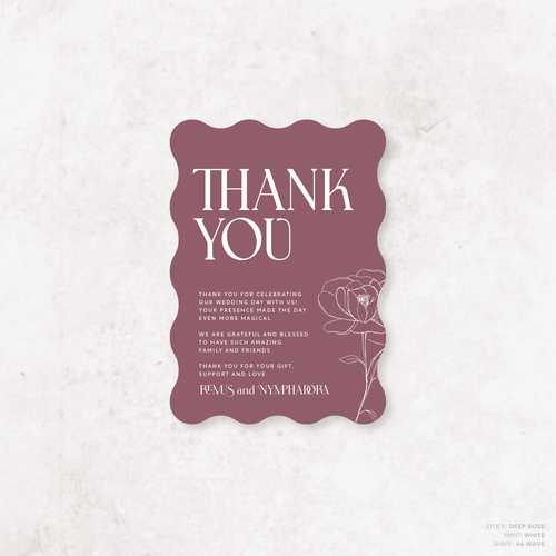 Wolfsbane: Wedding Thank You Card