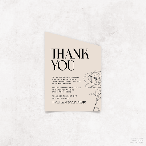 Wolfsbane: Wedding Thank You Card