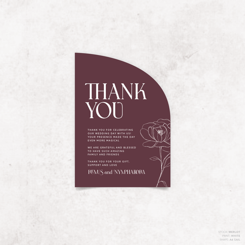 Wolfsbane: Wedding Thank You Card