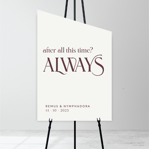 Wolfsbane: Wedding Welcome Sign