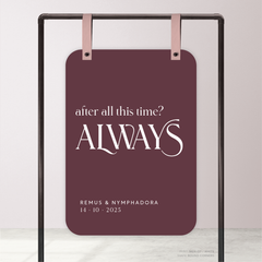 Wolfsbane: Wedding Welcome Sign