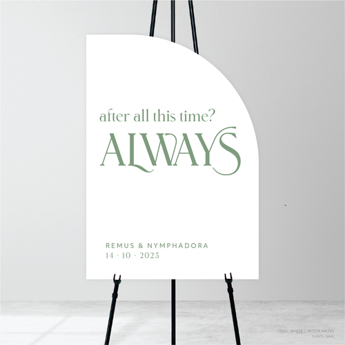 Wolfsbane: Wedding Welcome Sign