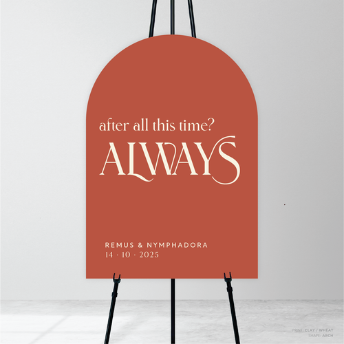 Wolfsbane: Wedding Welcome Sign