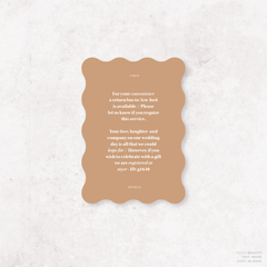 XOXO: Wedding Info Card