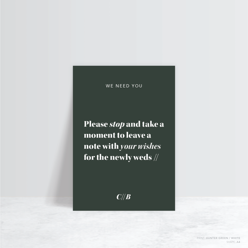 XOXO: Wedding Info Sign