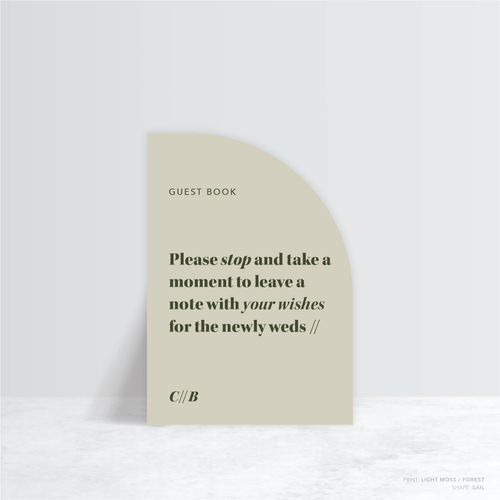 XOXO: Wedding Info Sign