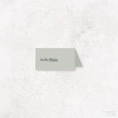 XOXO: Wedding Place Card