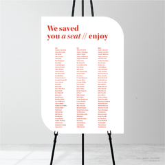 XOXO: Wedding Seating Chart