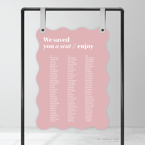 XOXO: Wedding Seating Chart