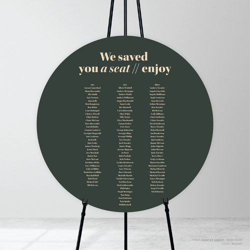 XOXO: Wedding Seating Chart