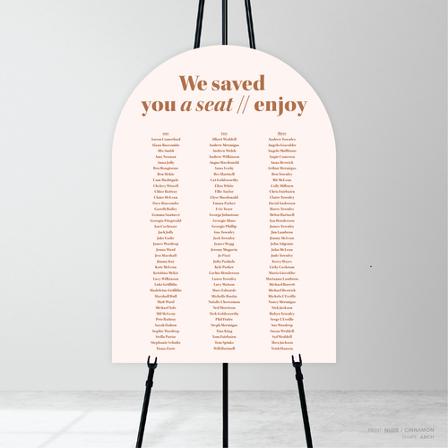 XOXO: Wedding Seating Chart