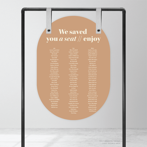 XOXO: Wedding Seating Chart