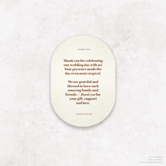 XOXO: Wedding Thank You Card