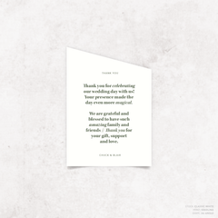 XOXO: Wedding Thank You Card