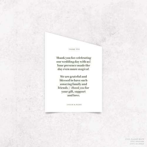 XOXO: Wedding Thank You Card