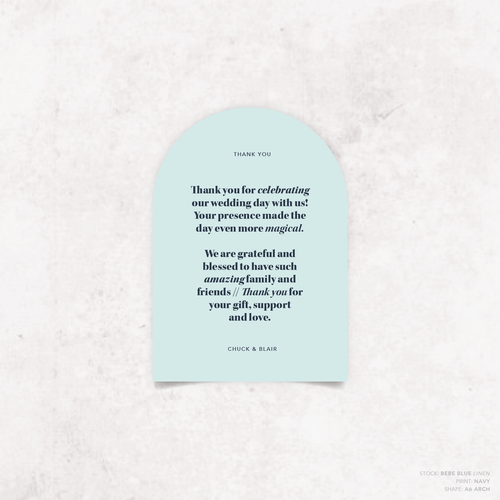 XOXO: Wedding Thank You Card