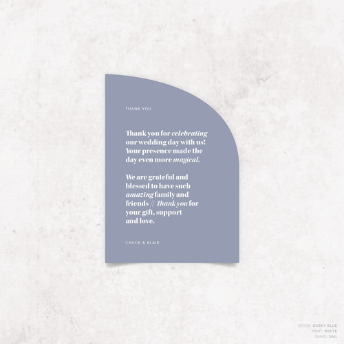 XOXO: Wedding Thank You Card