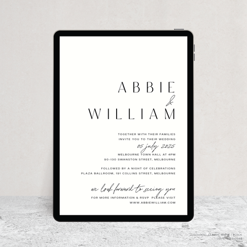 Abbie: Digital Wedding Invitation