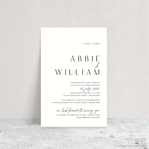 Abbie: Wedding Invitation