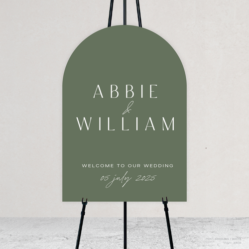 Abbie: Wedding Welcome Sign