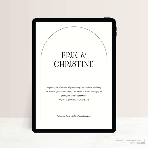 All I Ask Of You: Digital Wedding Invitation